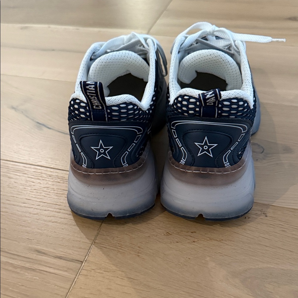 Dior woman’s Blue and White Patterned Sneakers - Picture 3 of 14